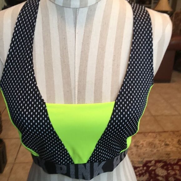 VICTORIA’S SECRET Sports Bra w Criss Cross Pink St - Picture 1 of 8
